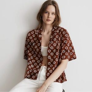 NWT Madewell Bubble-Printed Button-Up Camp Shirt size small
